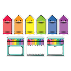 CTP Core Decor Doodle Crayons 6" Designer Cut-Outs (CTP 10929)