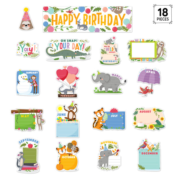 CTP Jungle Friends Happy Birthday Mini Bulletin Board (CTP 10921)