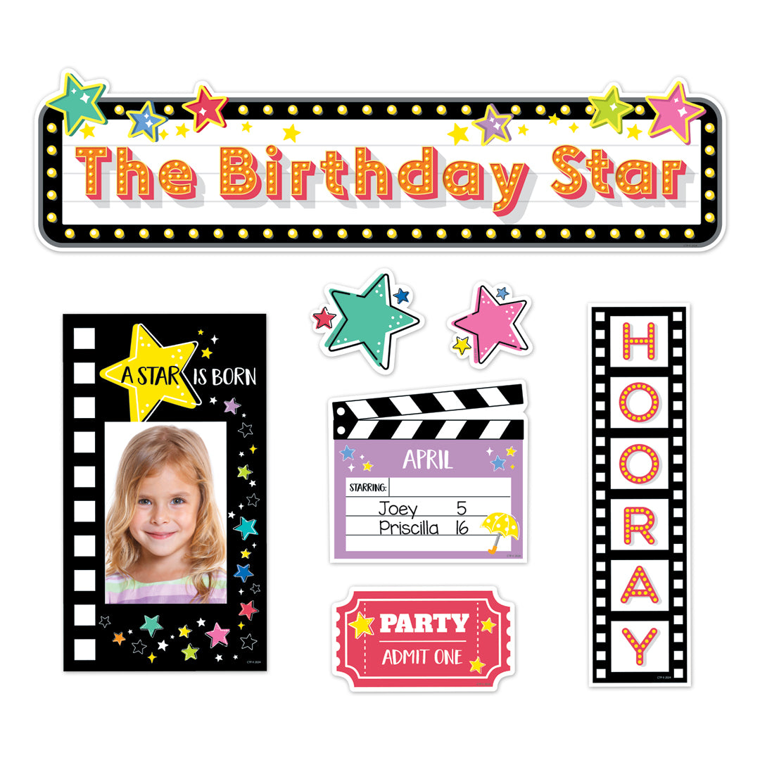 CTP Star Bright Happy Birthday Mini Bulletin Board (CTP 10922)