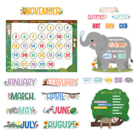 CTP Jungle Friends Calendar Set Bulletin Board (CTP 10919)