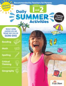 Evan-Moor Daily Summer Activities:  Grade First to Second Activity Book (EMC 1072)