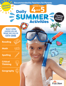 Evan-Moor Daily Summer Activities: Grades 4-5 - Activity Book (EMC 1075)