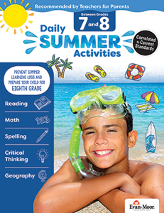 Evan-Moor Daily Summer Activities: Grades 7-8 Activity Book (EMC 1078)