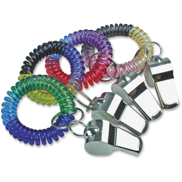 The Pencil Grip Wrist Coil with Whistle Key Chain(TPG-26201)