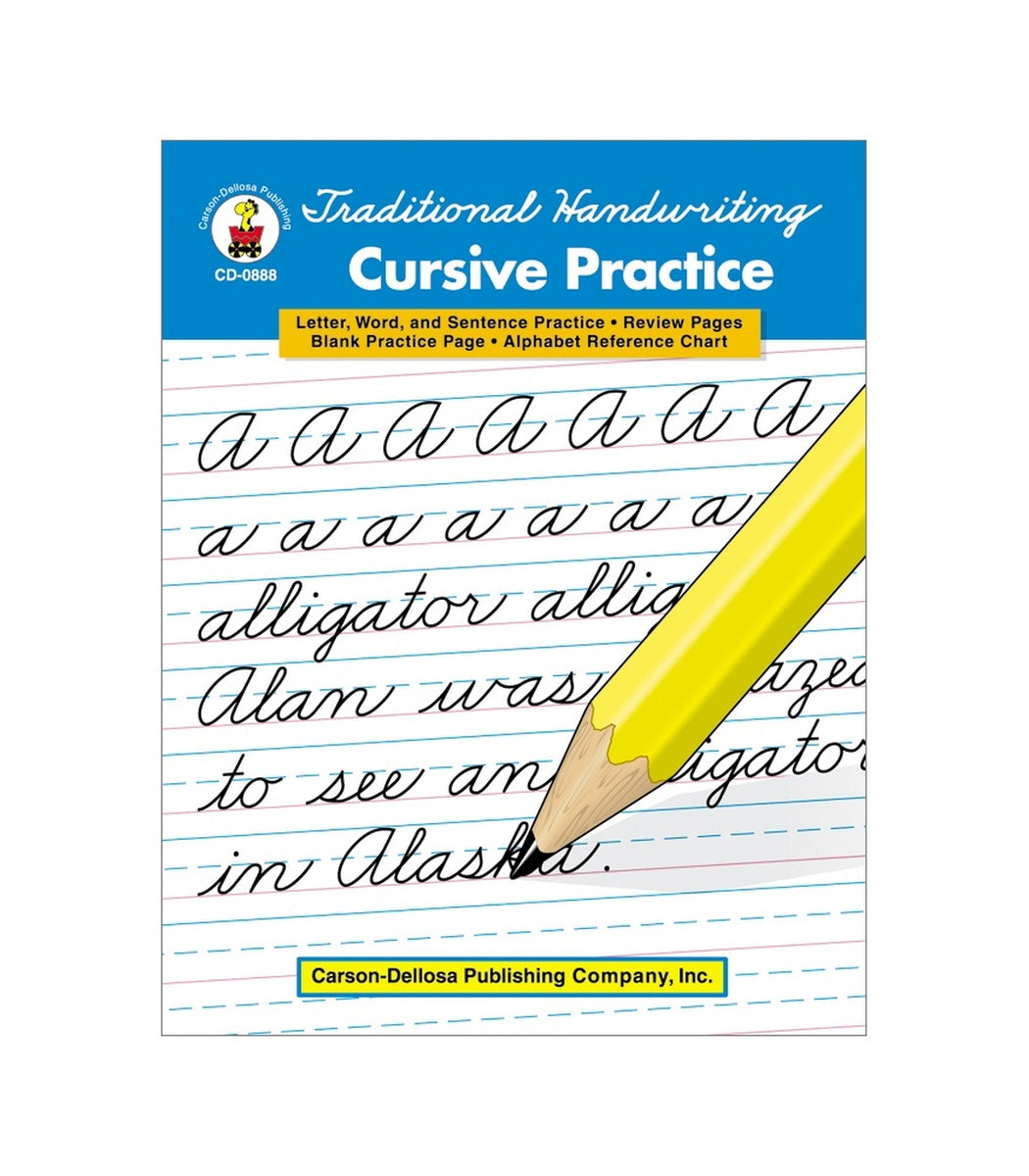 Carson Dellosa Traditional Handwriting: Cursive Practice Resource Book ...