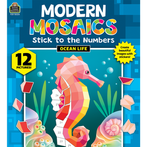 Teacher Created Ocean Life Modern Mosaics Stick to the Numbers (TCR 10324)