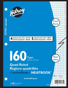 Hilroy Quad Ruled Wireless Neatbook (05664)