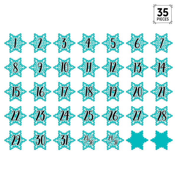 Creative Teaching Snowflakes Calendar Days, 2 3/4" x 2 1/2", 35 Count (CTP 10587)