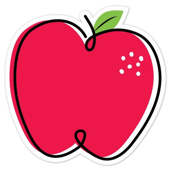Creative Teaching Doodle Apple Red 6" Designer Cut-Outs, 6", 36 Count (CTP 10589)