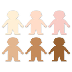 Creative Teaching Multicultural People 6" Designer Cut-Outs, 36 Count (CTP 10592)