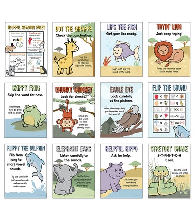 Carson Dellosa Animal Decoding Strategies Mini Posters (CD 106063)