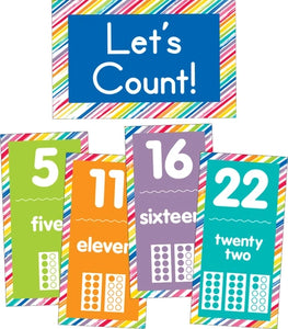 Carson Dellosa Schoolgirl Style Just Teach Numbers Bulletin Board Set (CD 110393)