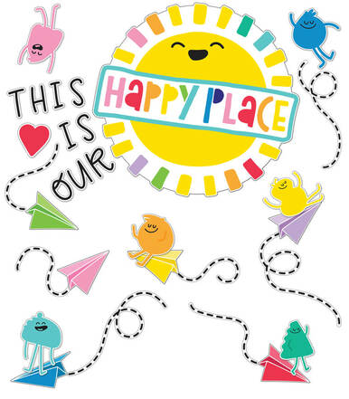 Carson Dellosa This Is Our Happy Place Bulletin Board Set (CD 110549)