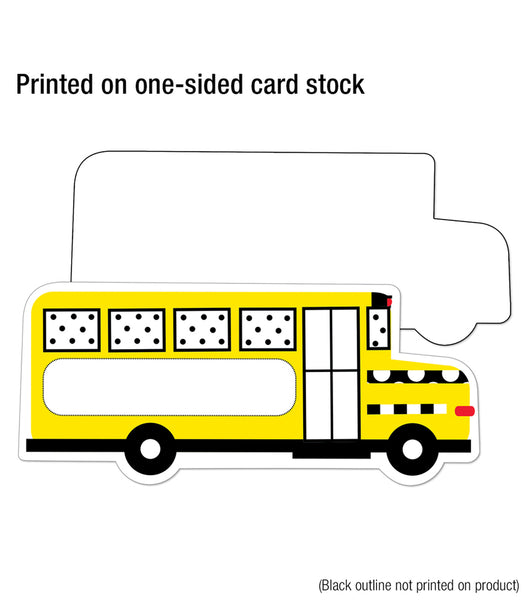Carson Dellosa Black, White, & Stylish Brights School Bus Cut-Outs (CD 120598)