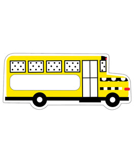 Carson Dellosa Black, White, & Stylish Brights School Bus Cut-Outs (CD 120598)