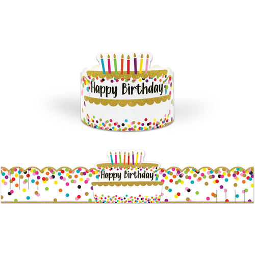 Teacher Created Resources Confetti Happy Birthday Crowns (TCR 1210)