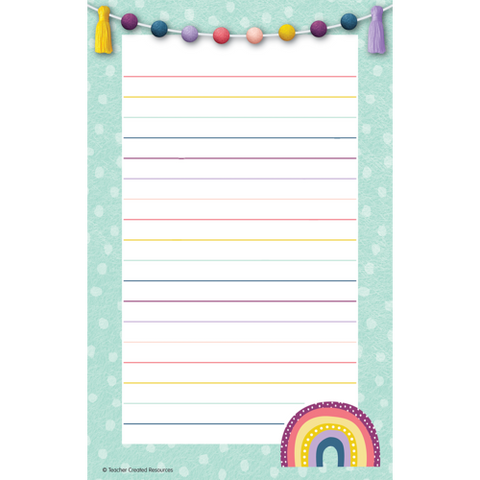 Teacher Created Oh Happy Day Notepad, 50 Sheets (TCR 9019)
