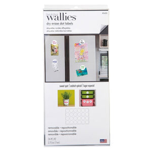 Wallies Removable Dry Erase Dot Labels, 2.75" 24 Pcs (W16205)
