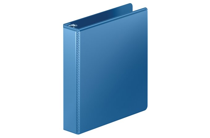 Mead 1.5" Ultra Duty D-Ring View Binder with Extra Durable Hinge, Blue