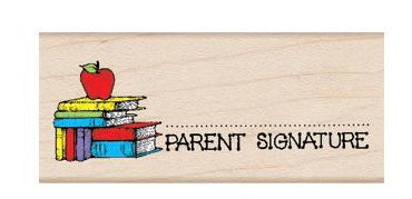 Hero Arts Parent Signature With Apple Design Teacher Stamp (D323)