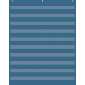 Teacher Created Slate Blue 10 Pocket Chart 34" x 44", 10 Pockets (TCR 20104)