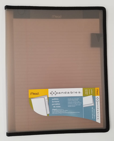 Mead Expandables Padfolio , 12 1/8 in by 9 3/4 in incl Writing Pad (35924)