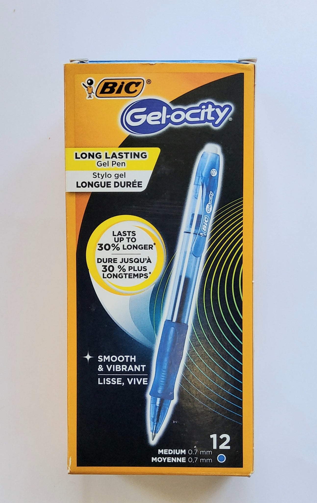 Gel-ocity Retractable Gel Pen, Medium Point (0.7 mm), Blue, 12-Count