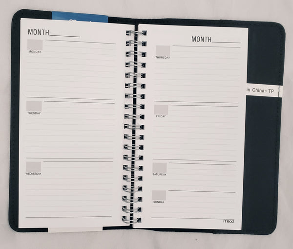 Mead Weekly Planner, Undated, Wirebound, 3.5" x 6.5", Assorted Colors (49100)