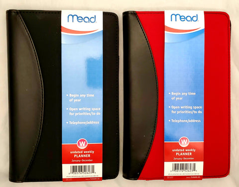 Mead Cambridge Desk Undated Weekly Planner, 4-7/8" x 8" (52623)