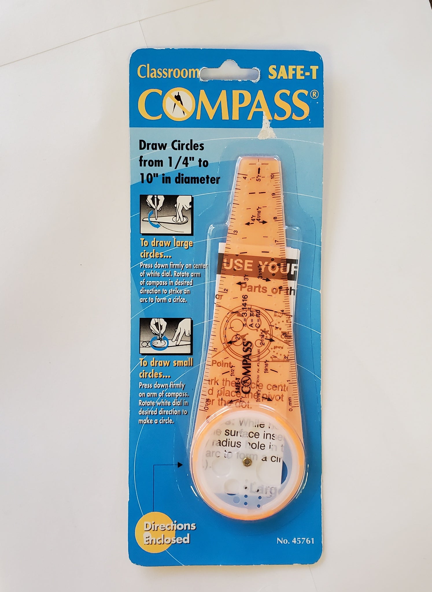 Classroom SAFE-T Compass, Draw Circles without Sharp Points (45761)