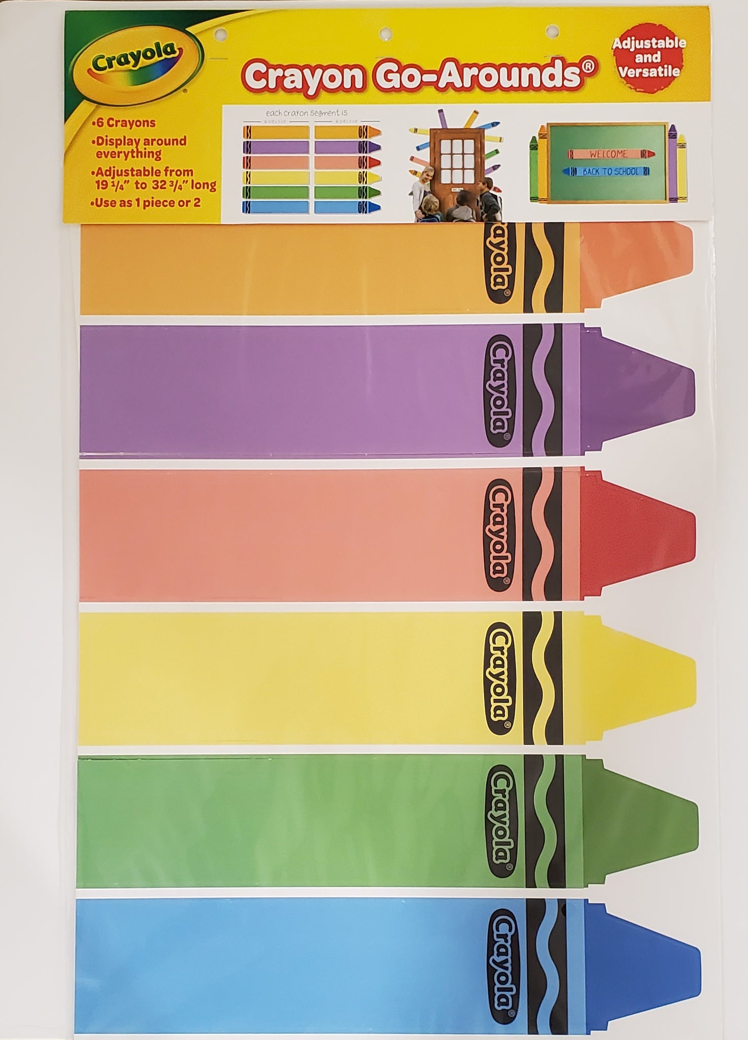 Eureka Crayola Go-Arounds,19 1/4" to 32 3/4", 12-Piece Set (EU 842663)