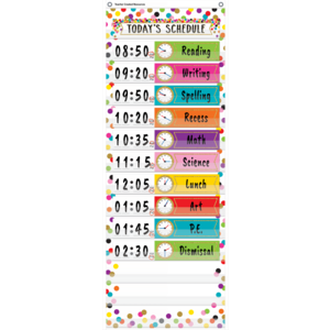 Teacher Created Confetti 14 Pocket Daily Schedule Pocket Chart (TCR 20330)