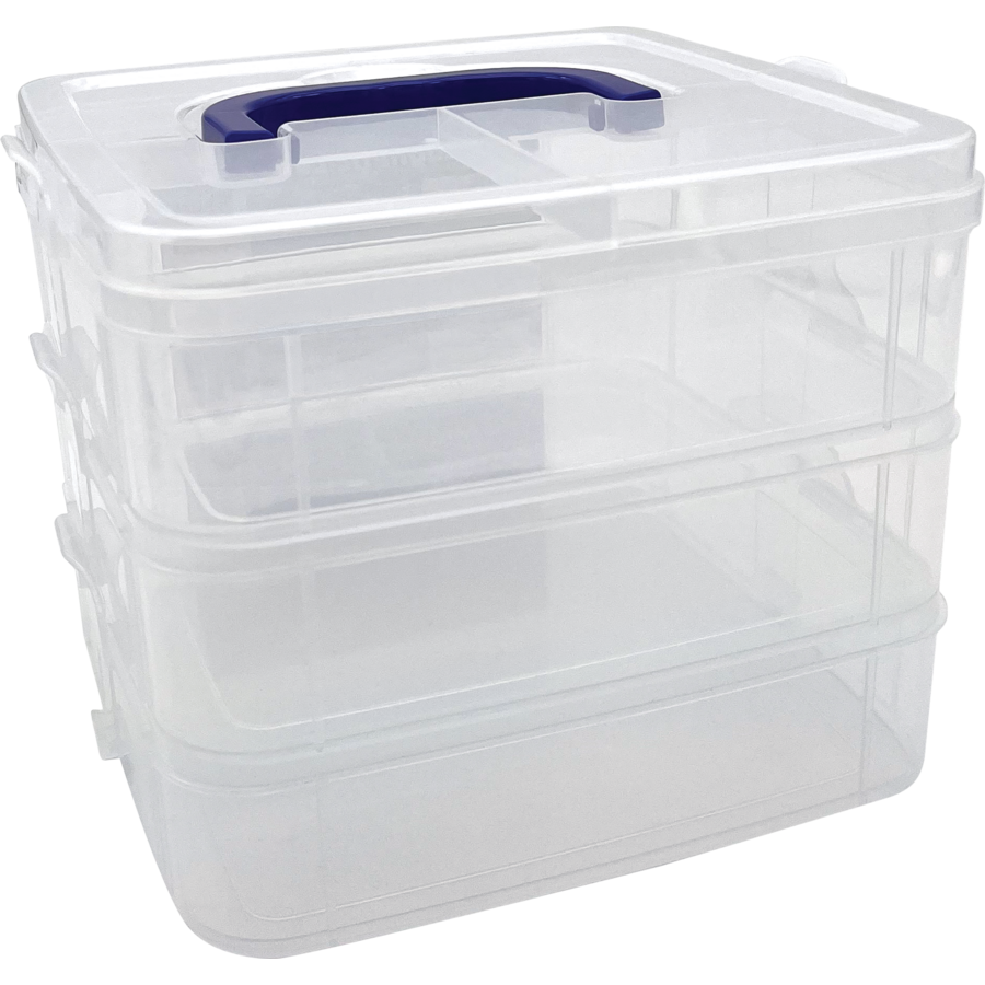 Teacher Created Clear Stackable Storage Containers, 3 Bases (TCR 20449)