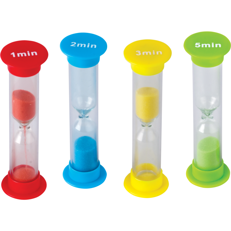 Teacher Created Sand Timers Combo 4 Pack 1, 2, 3 & 5 min  (TCR20663)