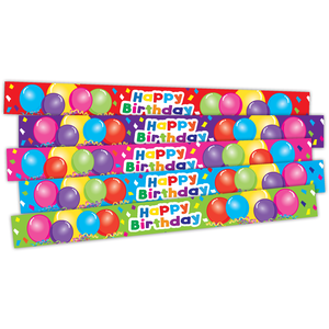 Teacher Created Happy Birthday Balloons Slap Bracelets (TCR 20666)