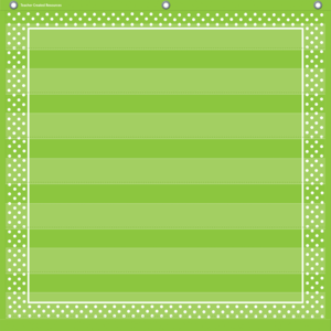 Teacher Created Lime Polka Dots 7 Pocket Chart (TCR 20741)