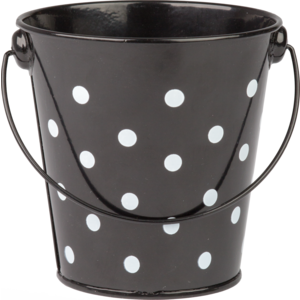 Teacher Created Black Polka Dots Bucket (TCR 20825)