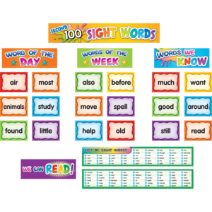 Teacher Created Second 100 Sight Words Pocket Chart Cards (TCR 20846)