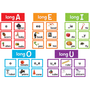 Teacher Created Long Vowels Pocket Chart Cards (TCR20851)