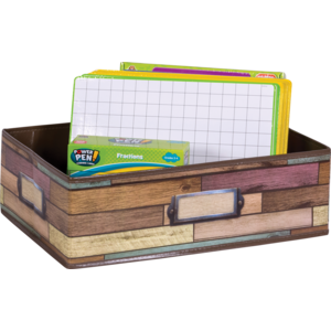 Teacher Created Reclaimed Wood Storage Bin,  5" x 16" x 11" (TCR20914)