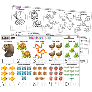 Teacher Created Numbers 1-10 Learning Mat (TCR21015)