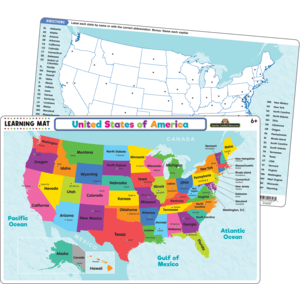 Teacher Created United States of America Map Learning Mat (TCR21019)