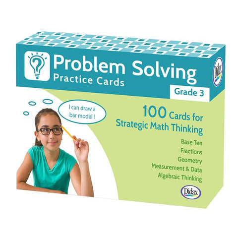 Didax Problem Solving Practice Cards, Strategic Math Thinking, Grade 3 (DD 211279)