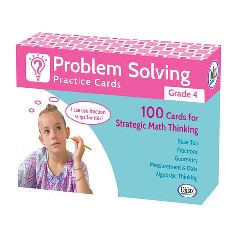 Didax Problem Solving Practice Cards, Strategic Math Thinking, Grade 4 (DD 211280)