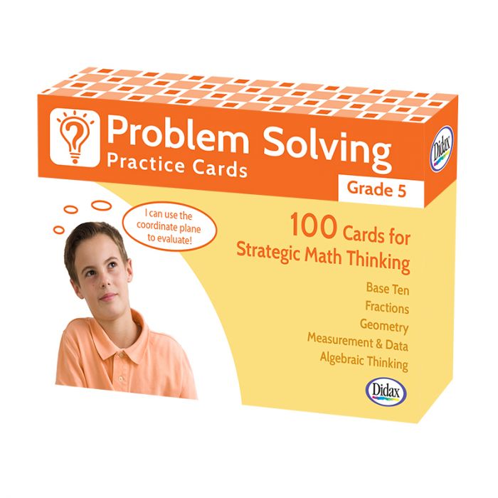 Didax Problem Solving Practice Cards, Strategic Math Thinking, Grade 5 (DD 211281)