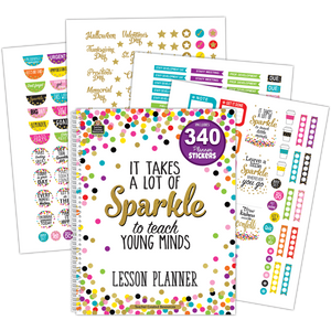 Teacher Created Confetti Sparkle Lesson Planner (TCR-2152)