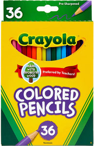 Crayola Colored Pencil Set, Assorted Colors, 36 Count (68-4036)