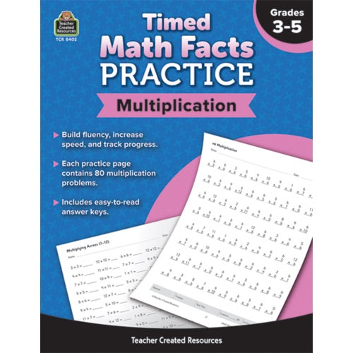 Teacher Created Timed Math Facts Practice: Multiplication (TCR8402)
