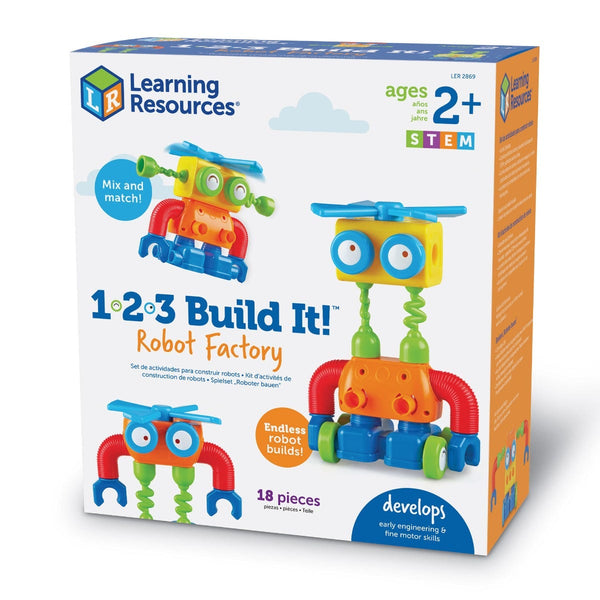 Learning Resources 1-2-3 Build It! Robot Factory (LER 2869)
