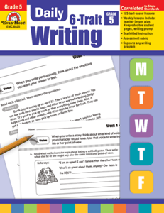 Evan-Moor Daily 6-Trait Writing Workbook, Teachers Edition, Grade 5 (EMC6025)